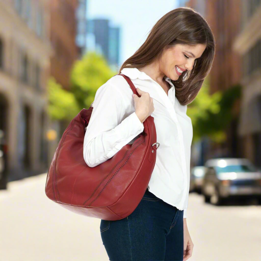 Large Hobo Crossbody Bag - Boutique of Leathers/Open Road