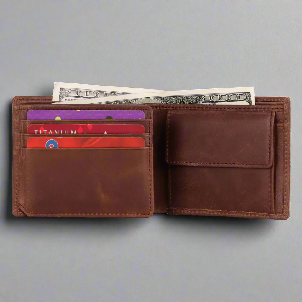 Men's 8 Card Slot Leather Wallet
