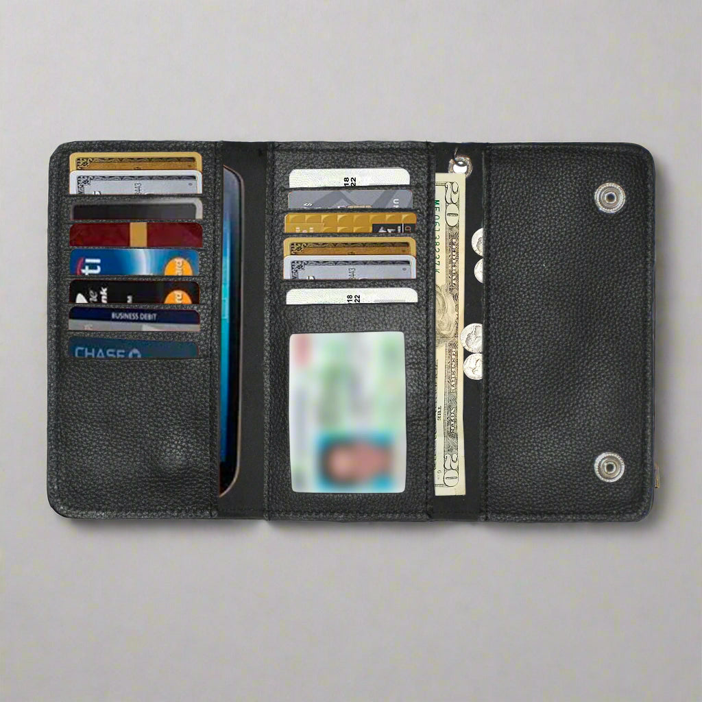 Open Road Men's Chain Trifold Leather Wallet - Boutique of Leathers/Open Road