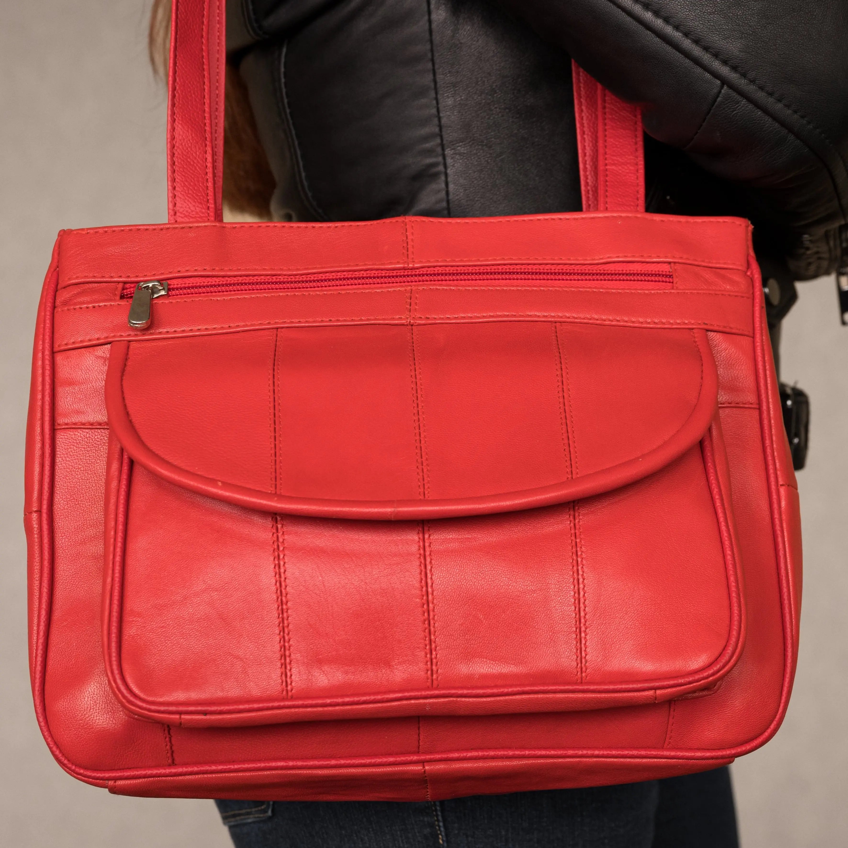 BOL Ladies Soft Black Leather Shoulder Bag Handbags & Purses Boutique of Leathers/Open Road