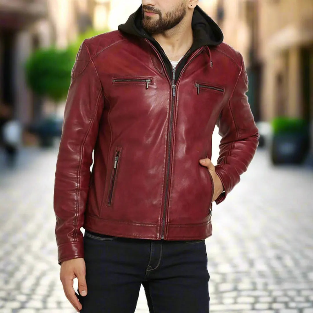 BOL Men's Alvin Lambskin Leather Jacket Men's Leather Jackets Boutique of Leathers/Open Road