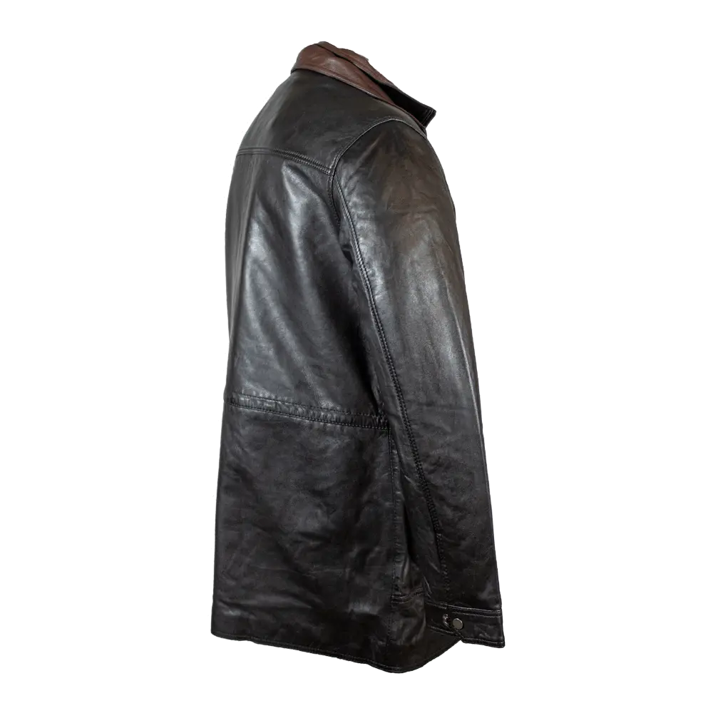 BOL Men's Double Collar Two-Tone Long Coat Men's Leather Jackets Boutique of Leathers/Open Road