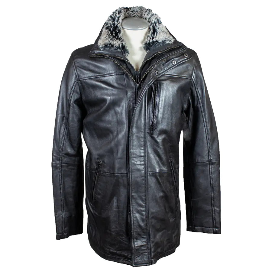 BOL Men's Long Leather Car Coat Men's Leather Jackets Boutique of Leathers/Open Road