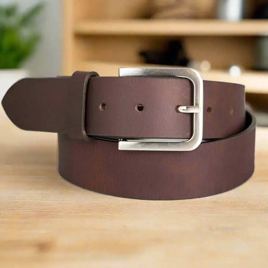 BOL Men's Removable Buckle Solid Leather Belt - Boutique of Leathers/Open Road