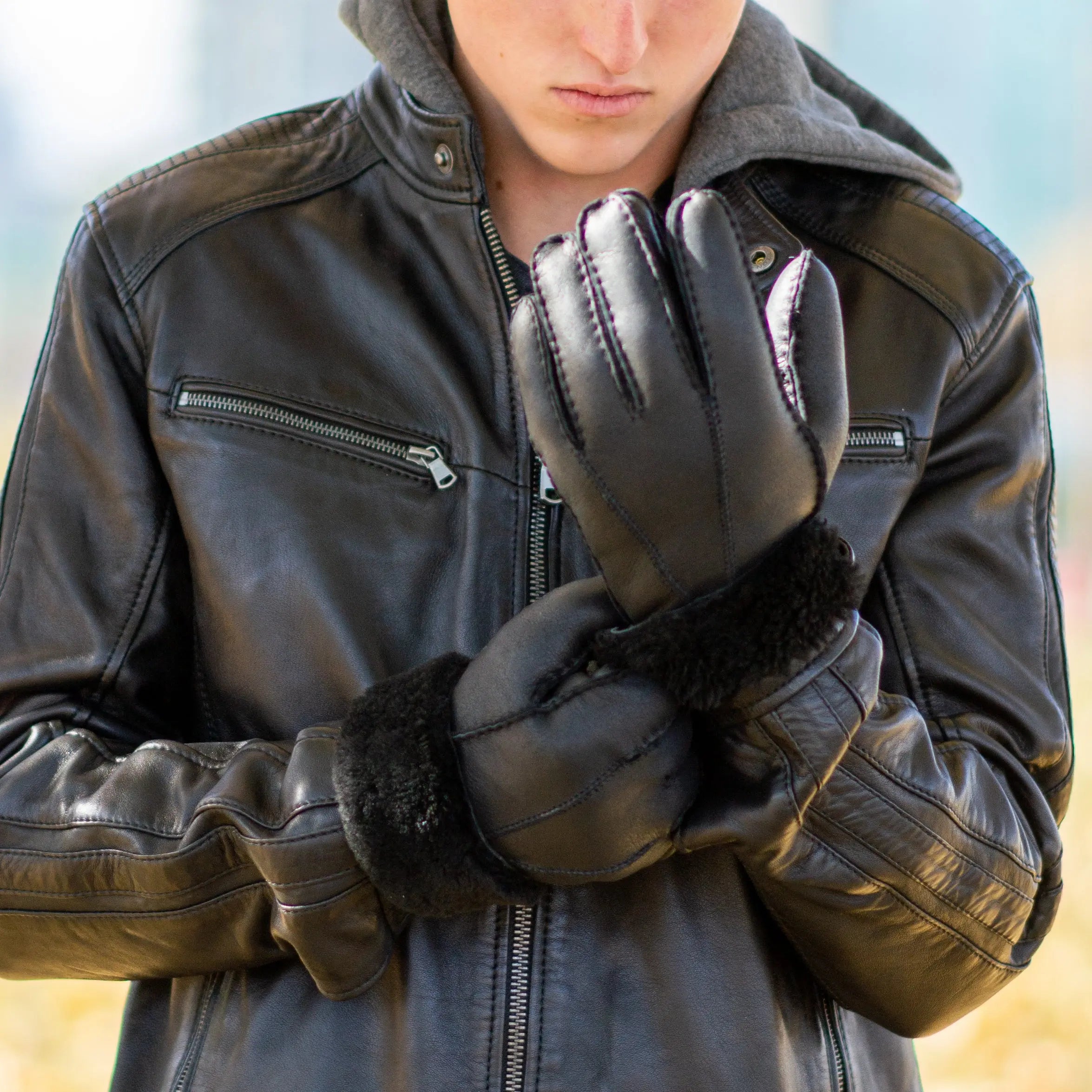 BOL Men's Shearling Leather Gloves Men's Gloves & Mittens Boutique of Leathers/Open Road
