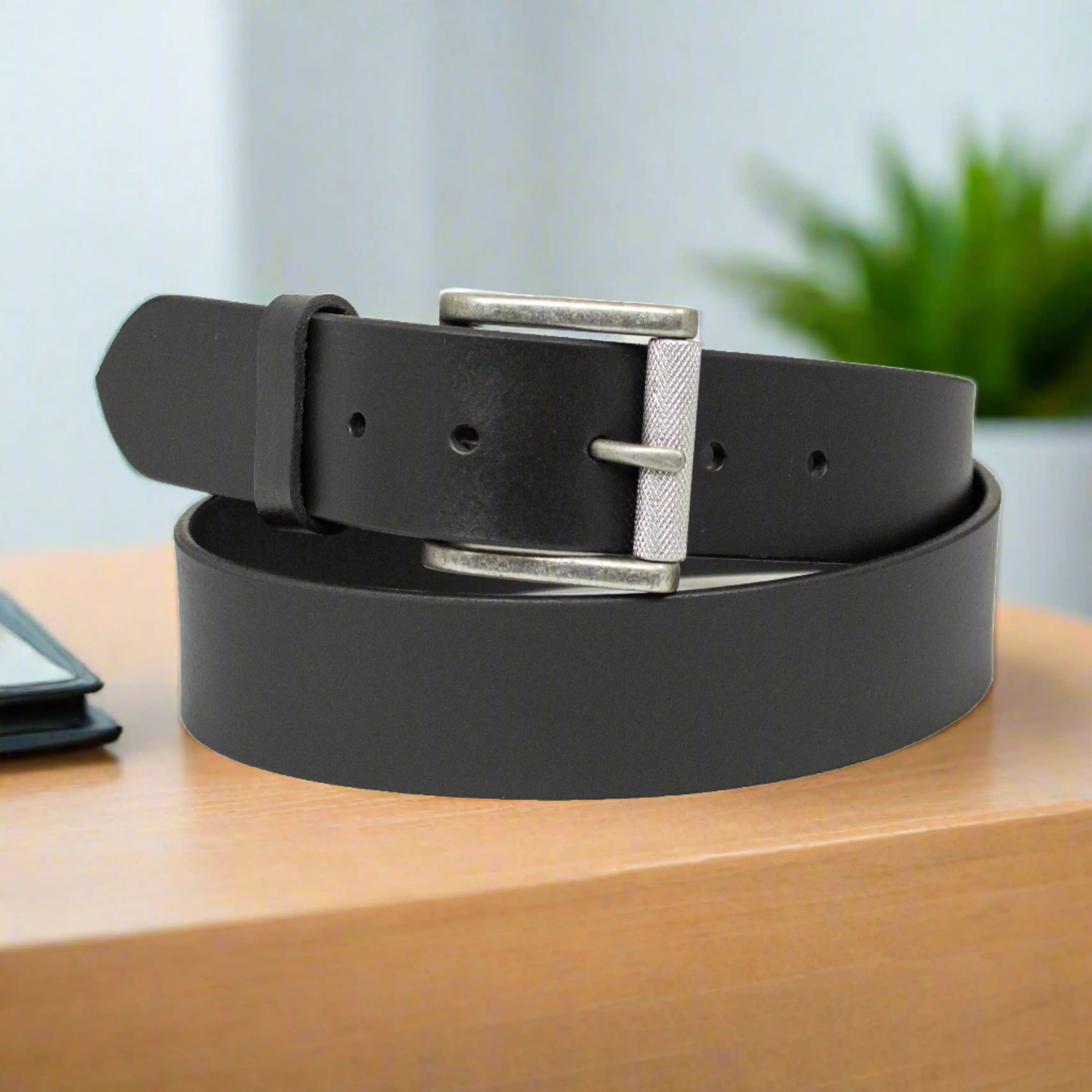 BOL Men's Solid Leather Roller Removable Buckle Belt Men's Belts Boutique of Leathers/Open Road