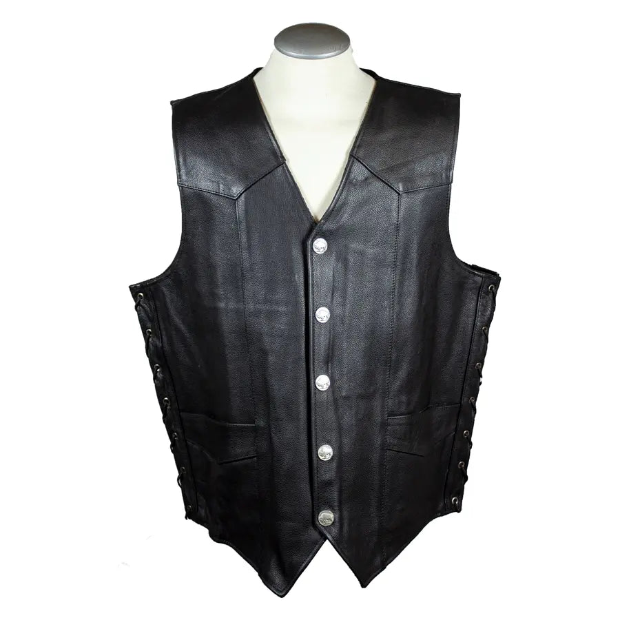 BOL Men's Tall Buffalo Leather Vest Men's Vests Boutique of Leathers/Open Road