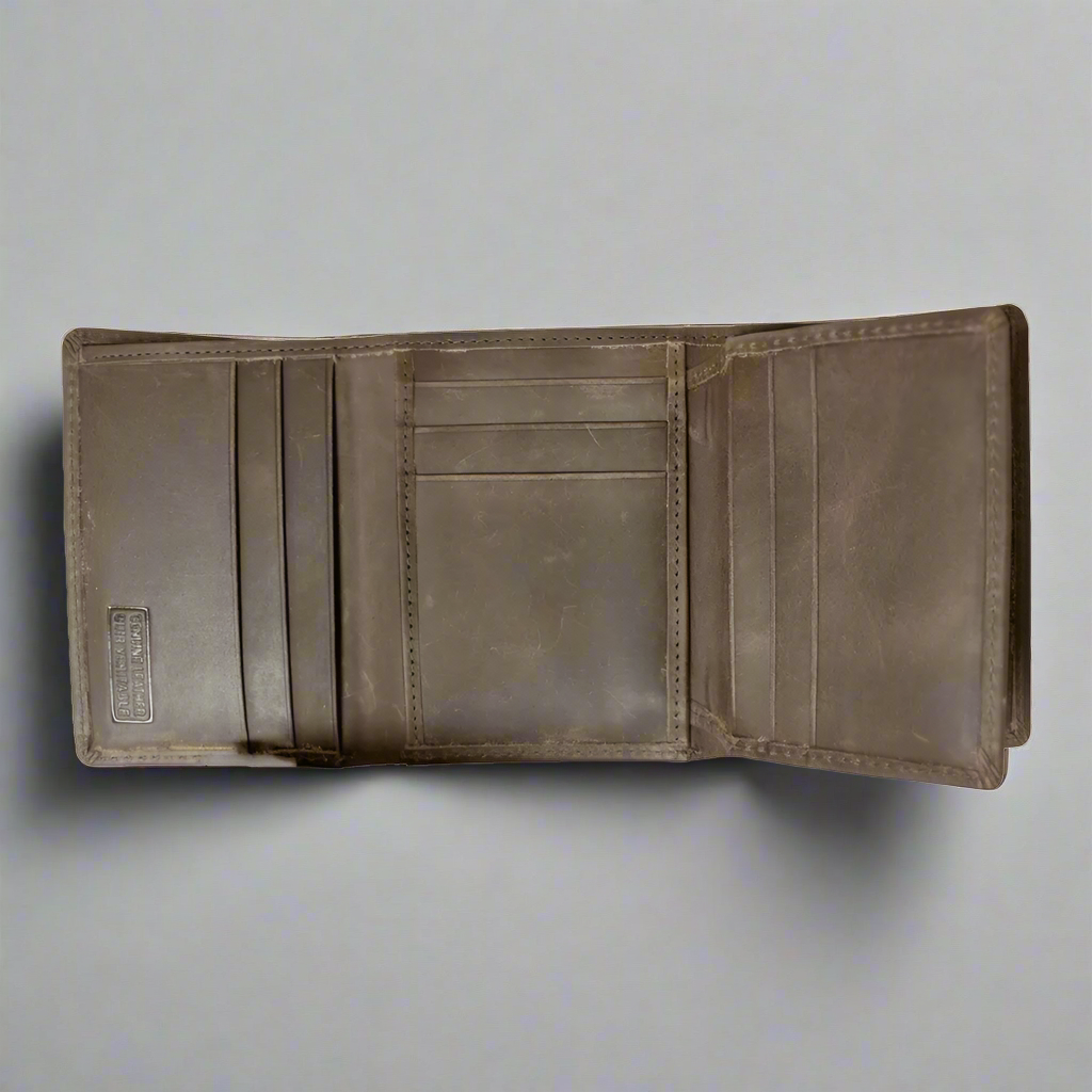 BOL Men's Trifold Leather Flip-up Wallet Men's Wallets Boutique of Leathers/Open Road