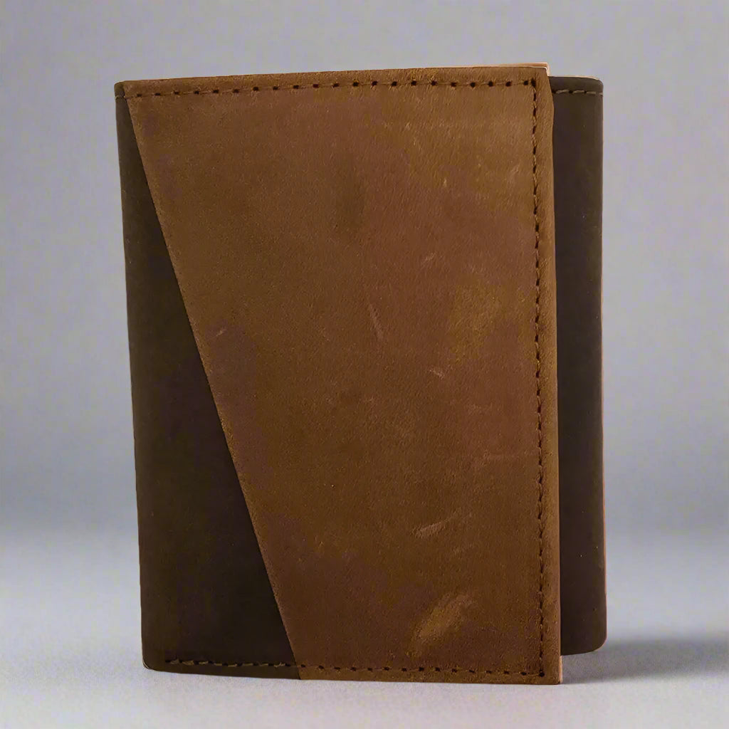 BOL Men's Two-Tone Trifold Leather RFID Wallet - Boutique of Leathers/Open Road