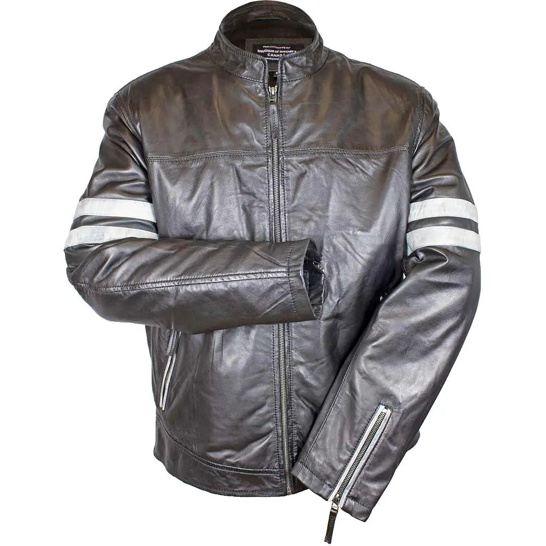 BOL Men's Zip up Lamb Leather Jacket Men's Leather Jackets Boutique of Leathers/Open Road