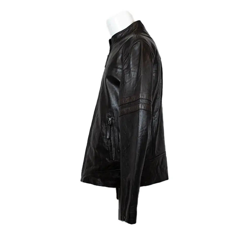 BOL Men's Zip up Lamb Leather Jacket Men's Leather Jackets Boutique of Leathers/Open Road
