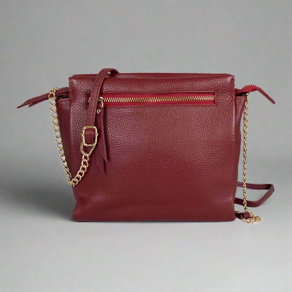 BOL Women's Cross Body Leather Bag with Chain and Leather Strap Handbags & Purses Boutique of Leathers/Open Road
