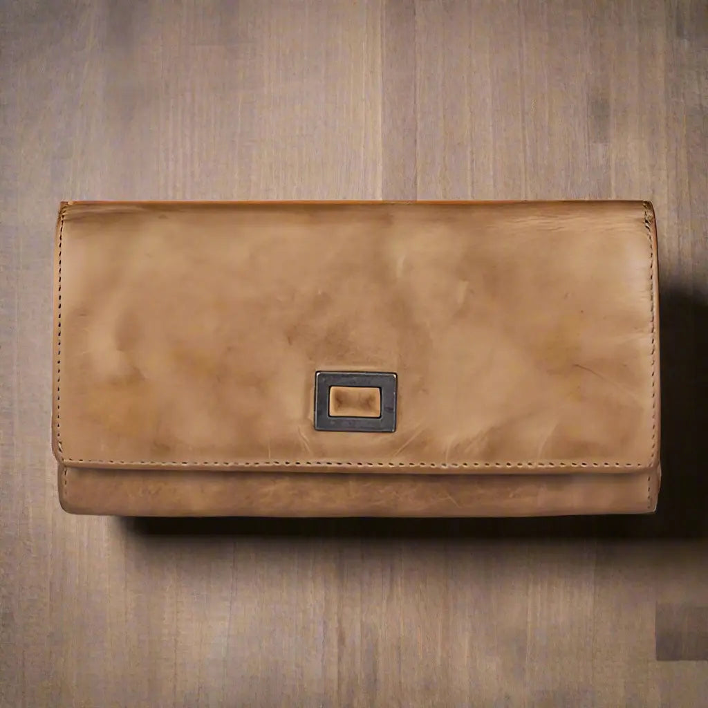 BOL Women's Square Tab Leather Wallet Women's Wallets Boutique of Leathers/Open Road