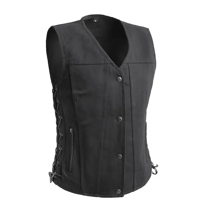 First MFG Co. Women's Tiff Motorcycle Twill Vest Women's Vests Boutique of Leathers/Open Road