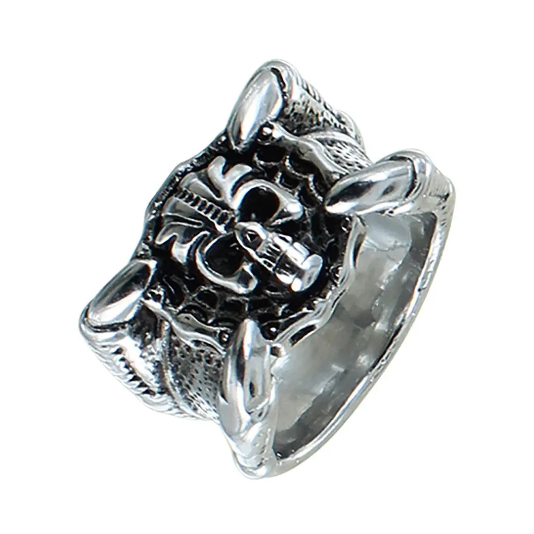 GoSteel Men's Bike Chain & Skull Ring Men's Jewelry Boutique of Leathers/Open Road