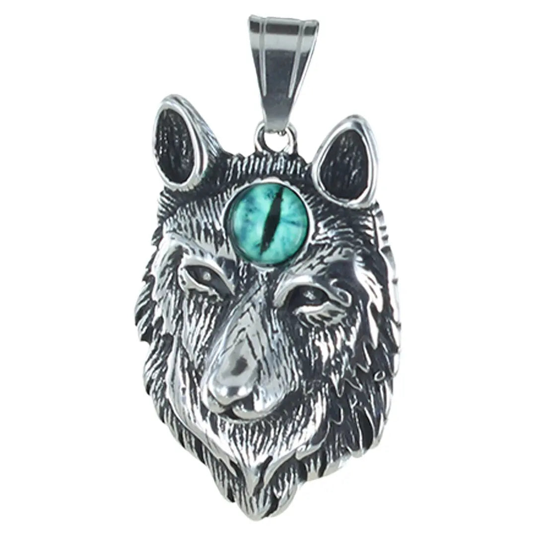GoSteel Men's Direwolf Evil Eye Pendant Men's Jewelry Boutique of Leathers/Open Road