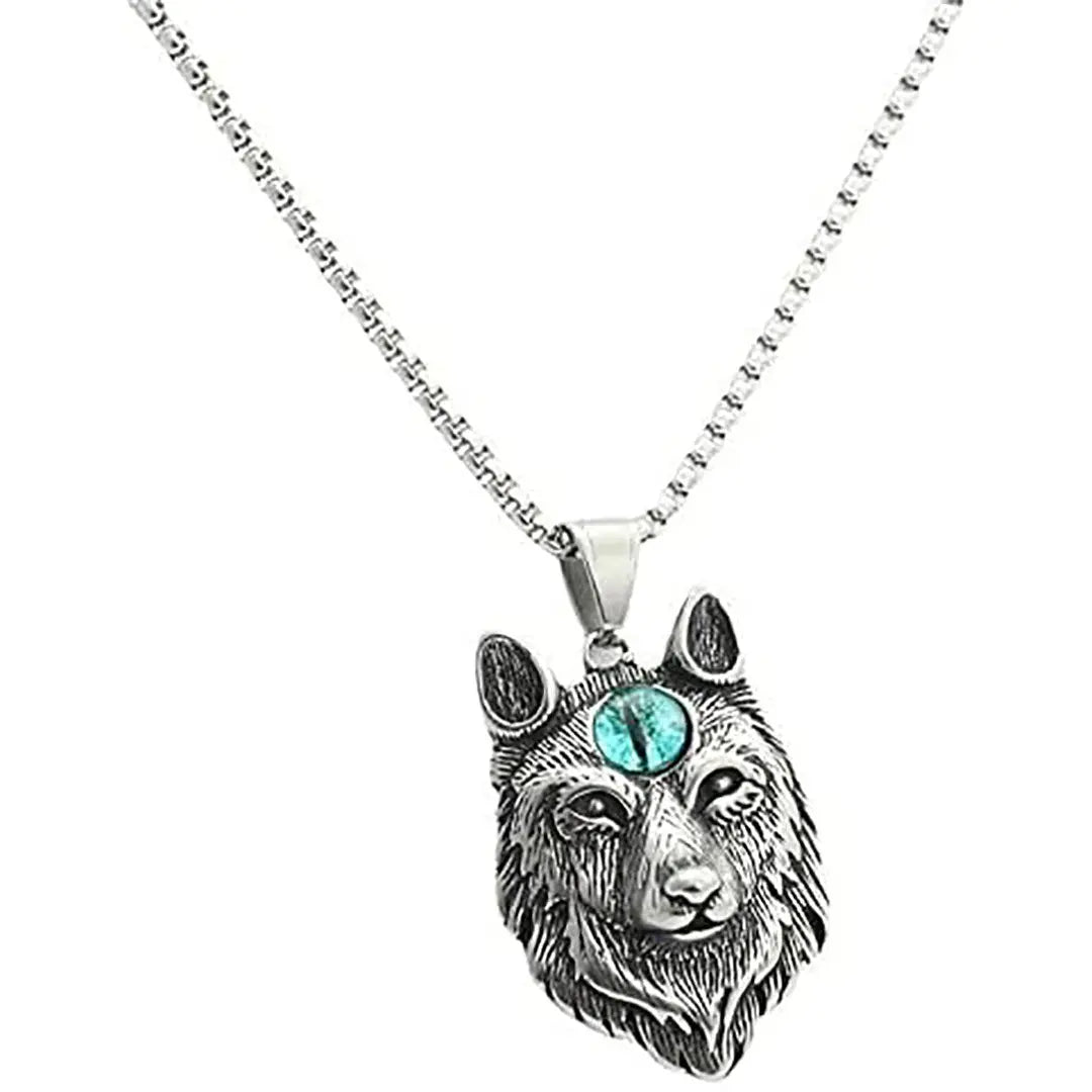 GoSteel Men's Direwolf Evil Eye Pendant Men's Jewelry Boutique of Leathers/Open Road