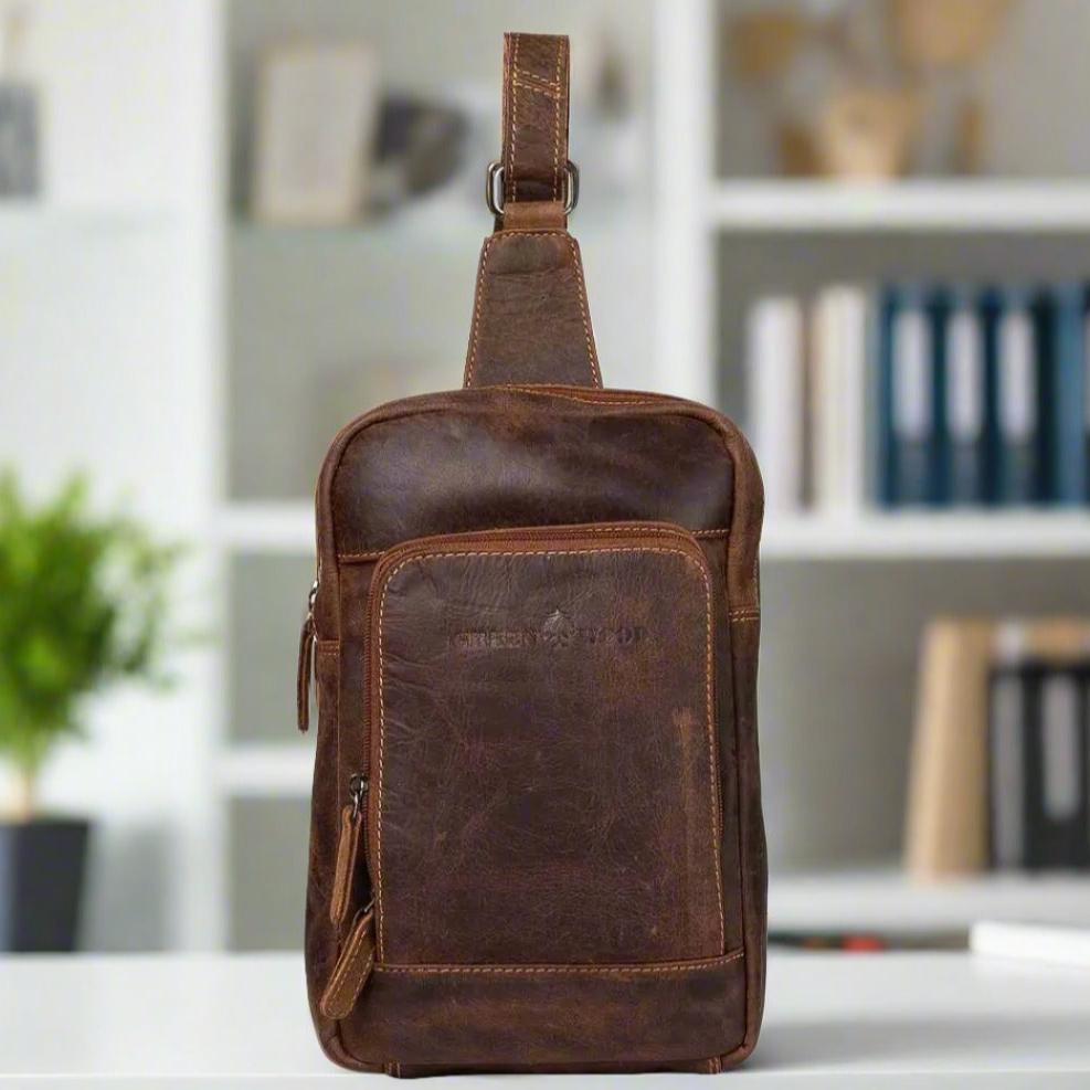 Greenwood Leather Hamilton Crossbody Bag Backpacks & Messenger Bags Boutique of Leathers/Open Road