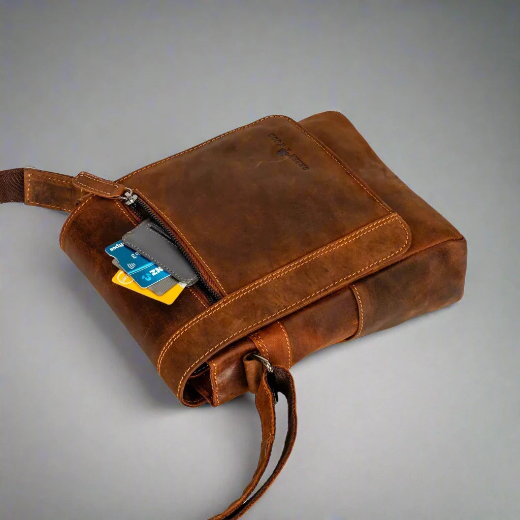 Greenwood Leather Henry Mini-Messenger Bag Backpacks & Messenger Bags Boutique of Leathers/Open Road