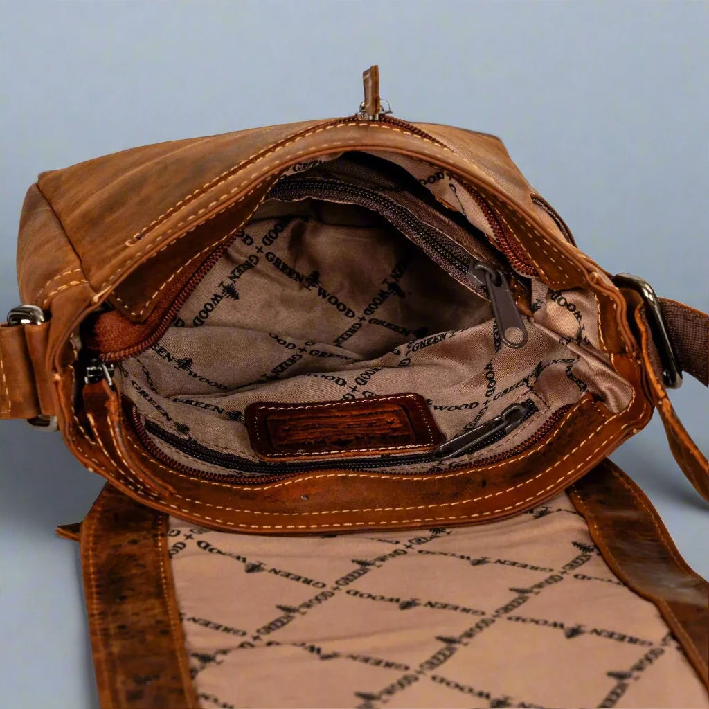 Greenwood Leather Henry Mini-Messenger Bag Backpacks & Messenger Bags Boutique of Leathers/Open Road