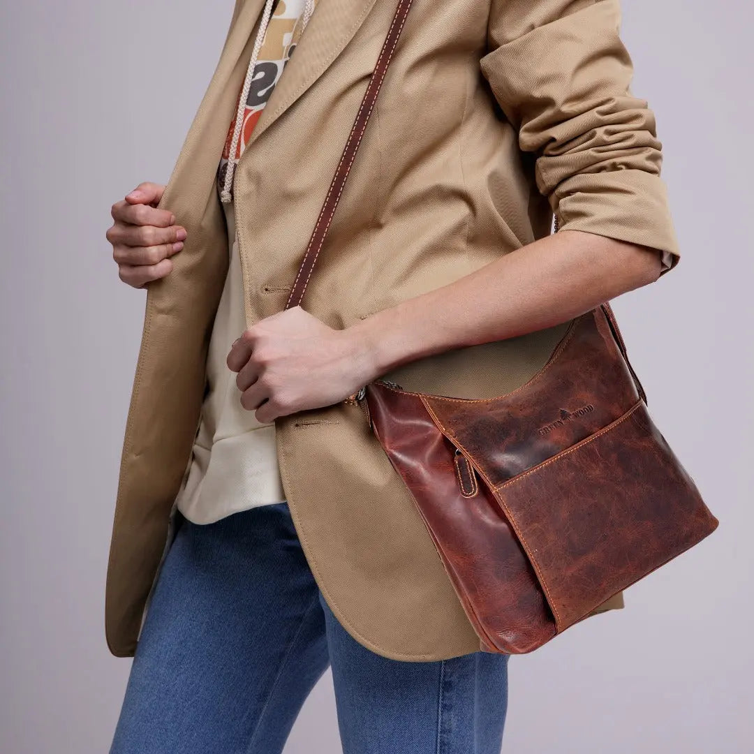 Greenwood Leather Ladies Shoulder Cross Body Bag Handbags & Purses Boutique of Leathers/Open Road