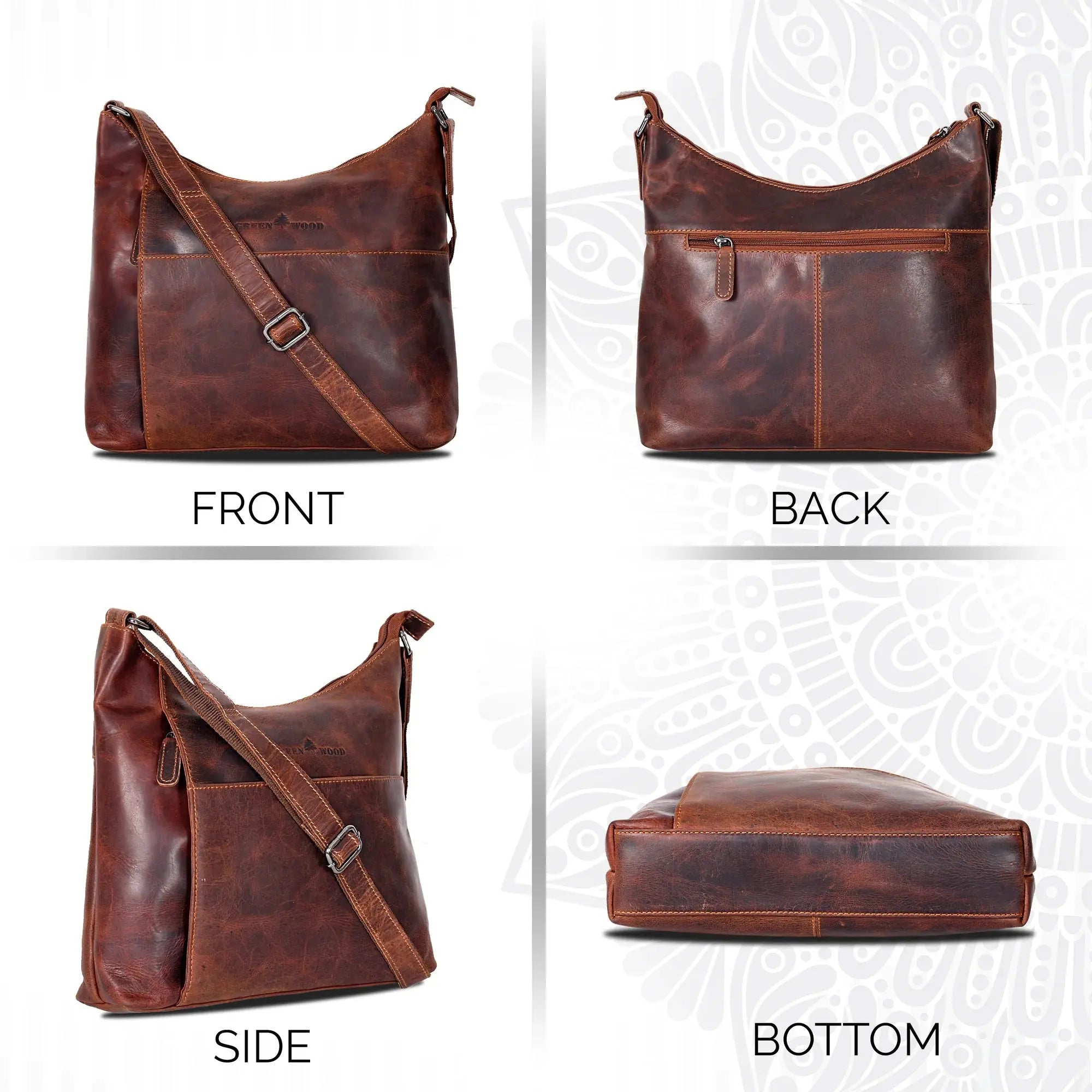 Greenwood Leather Ladies Shoulder Cross Body Bag Handbags & Purses Boutique of Leathers/Open Road