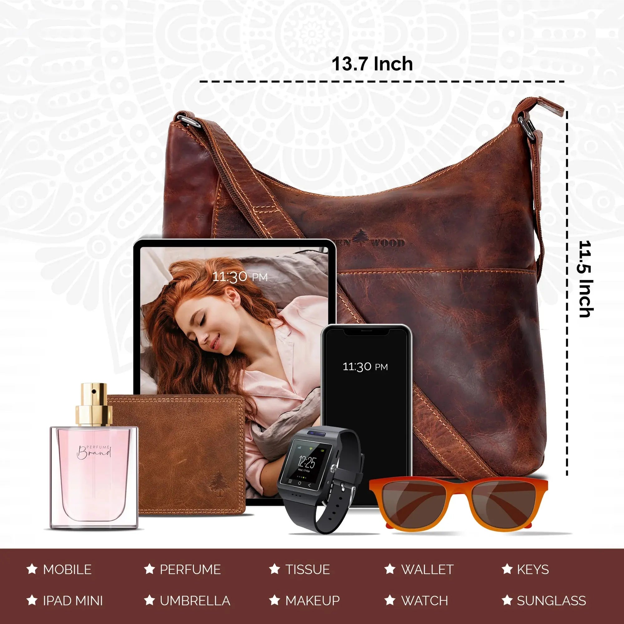 Greenwood Leather Ladies Shoulder Cross Body Bag Handbags & Purses Boutique of Leathers/Open Road
