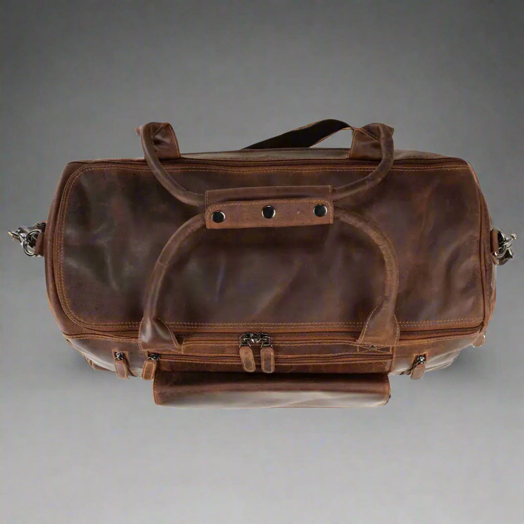 Greenwood Leather Regina Large Travel Duffle Bag Backpacks & Messenger Bags Boutique of Leathers/Open Road
