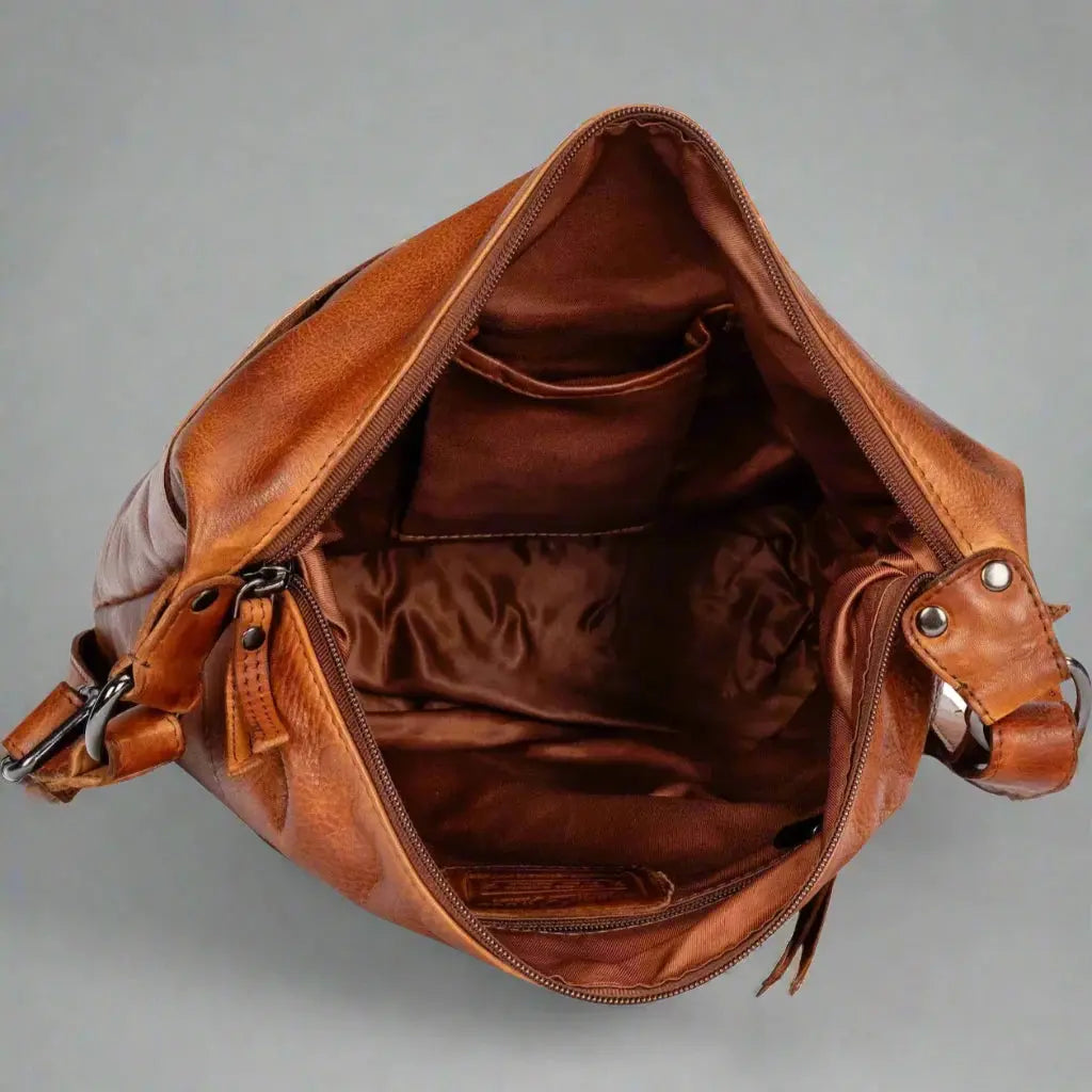 Greenwood Leather Shoulder Bag with 2 Zip Pockets Handbags & Purses Boutique of Leathers/Open Road