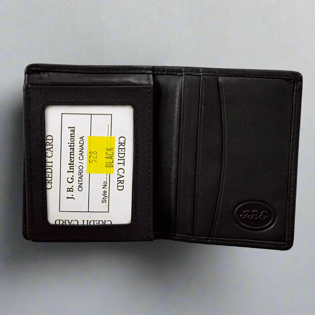 JBG International Men's Flip Up Bifold Leather Wallet - Boutique of Leathers/Open Road