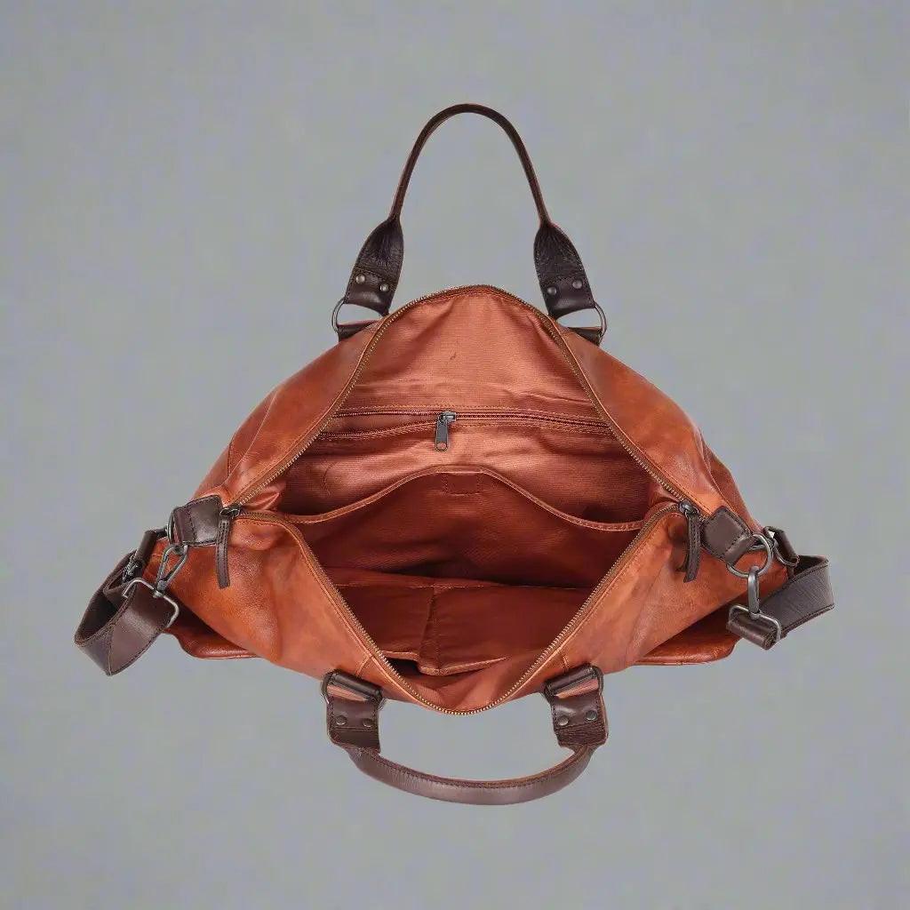 MET Carry-On Leather Duffle Bag with Short Handles - Boutique of Leathers/Open Road