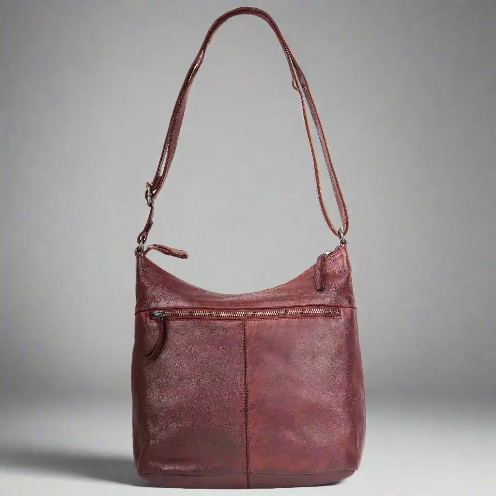 MET Floral Stitch Leather Tote with Adjustable Strap Handbags & Purses Boutique of Leathers/Open Road