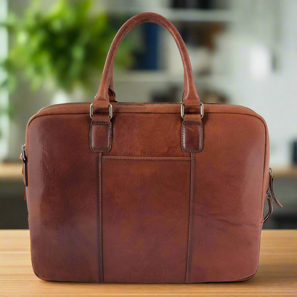 MET Leather Briefcase Messenger Bag - Boutique of Leathers/Open Road