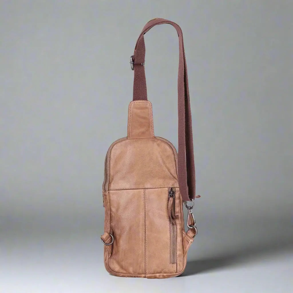 MET Leather Chest Front Bag & Backpack with Dual Zipper Pockets Backpacks & Messenger Bags Boutique of Leathers/Open Road