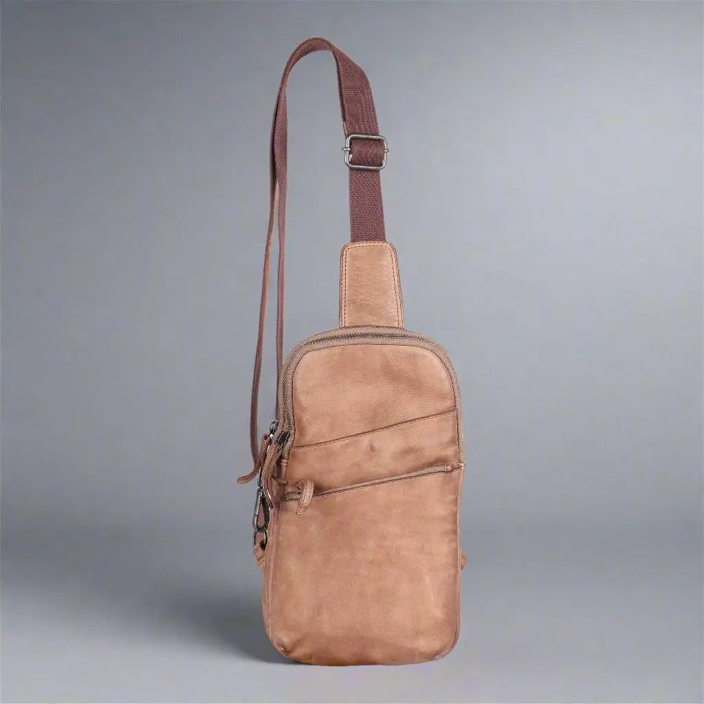 MET Leather Chest Front Bag & Backpack with Dual Zipper Pockets Backpacks & Messenger Bags Boutique of Leathers/Open Road