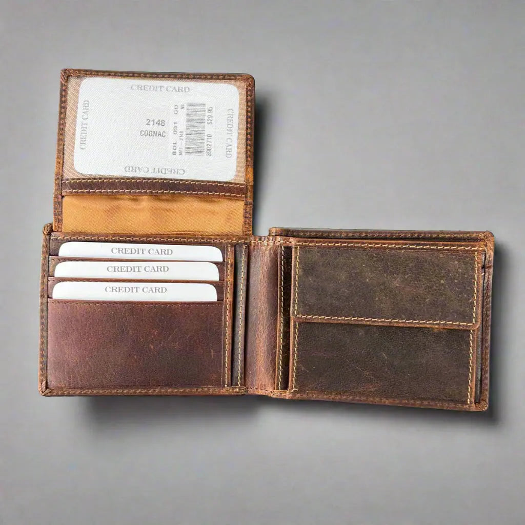 MET Men's Leather Wallet with Coin Pocket Men's Wallets Boutique of Leathers/Open Road