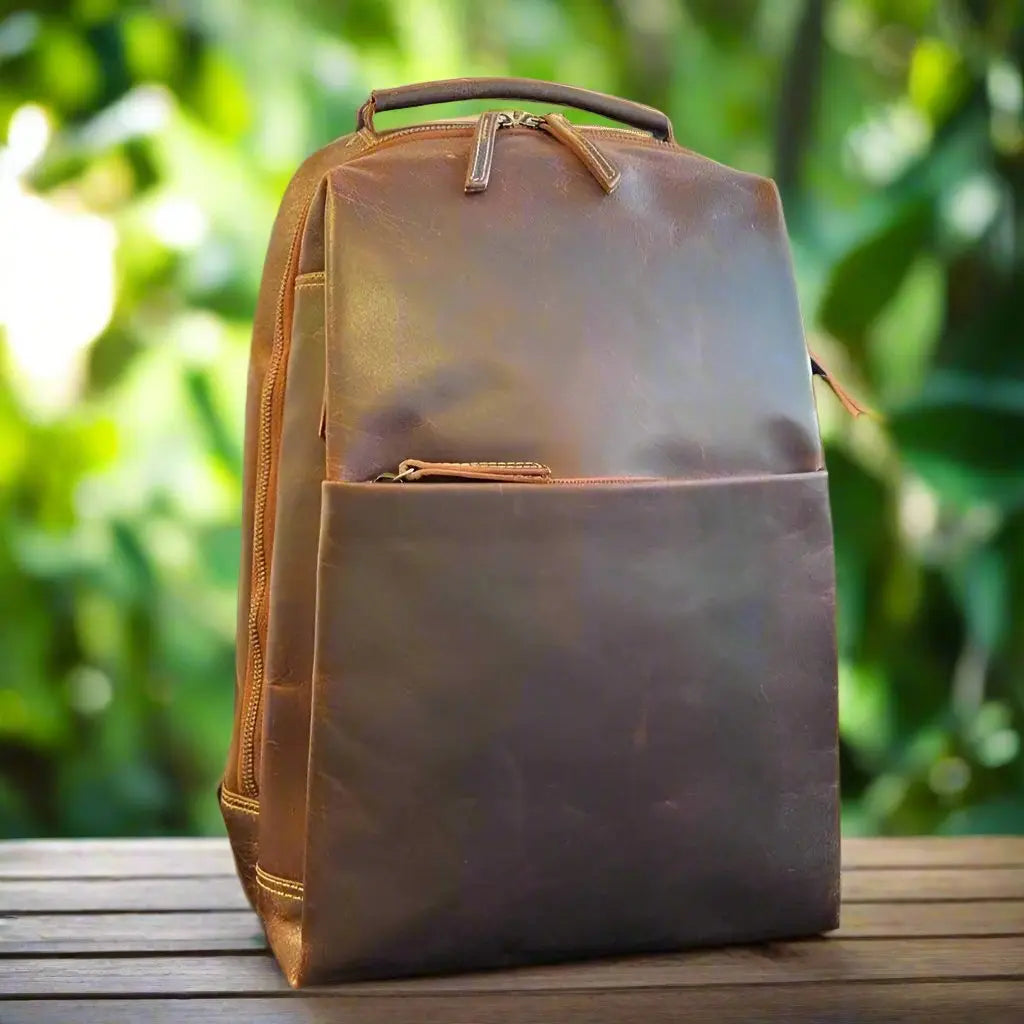 MET Two Adjustable Strap Leather Sundaland Backpack Backpacks & Messenger Bags Boutique of Leathers/Open Road