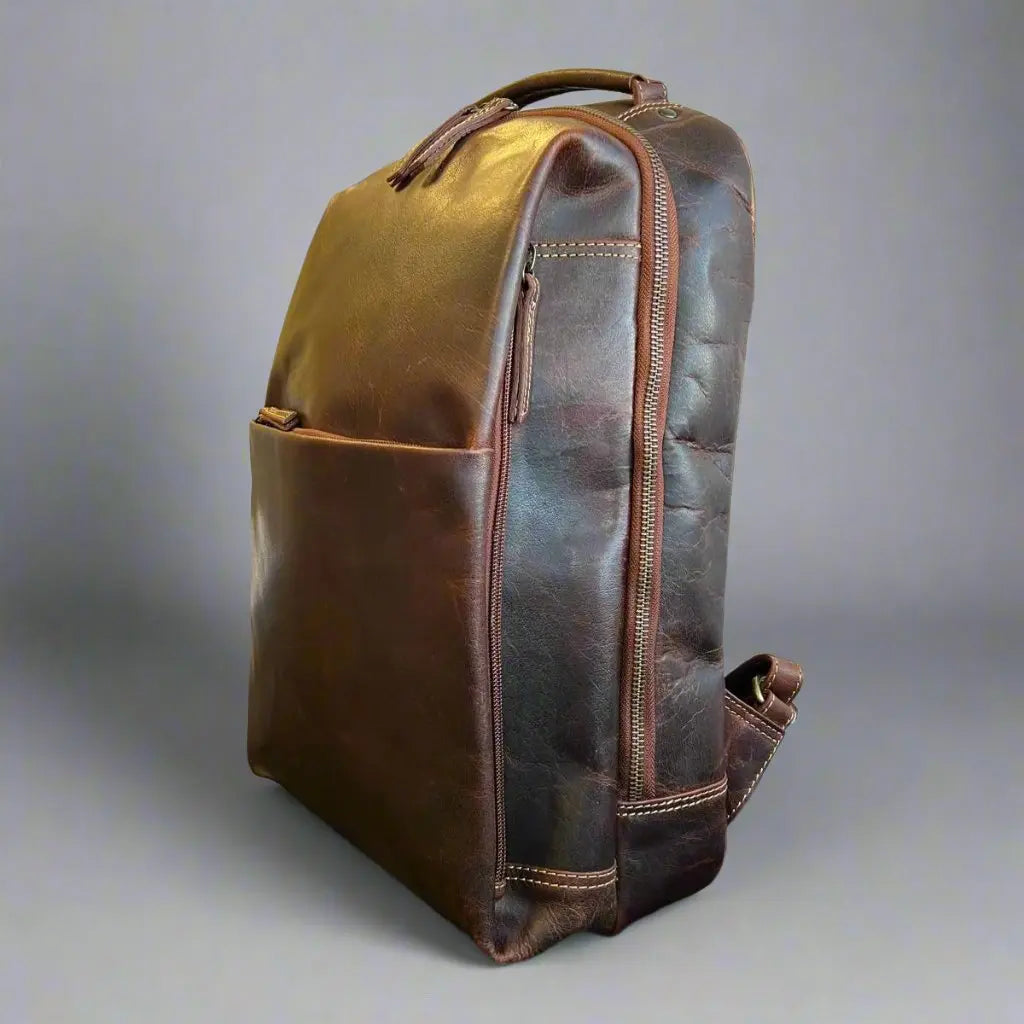MET Two Adjustable Strap Leather Sundaland Backpack Backpacks & Messenger Bags Boutique of Leathers/Open Road