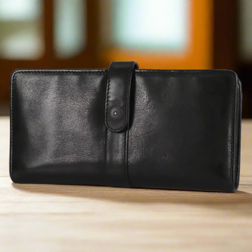 MET Women's Snap Tab Leather Wallet Women's Wallets Boutique of Leathers/Open Road