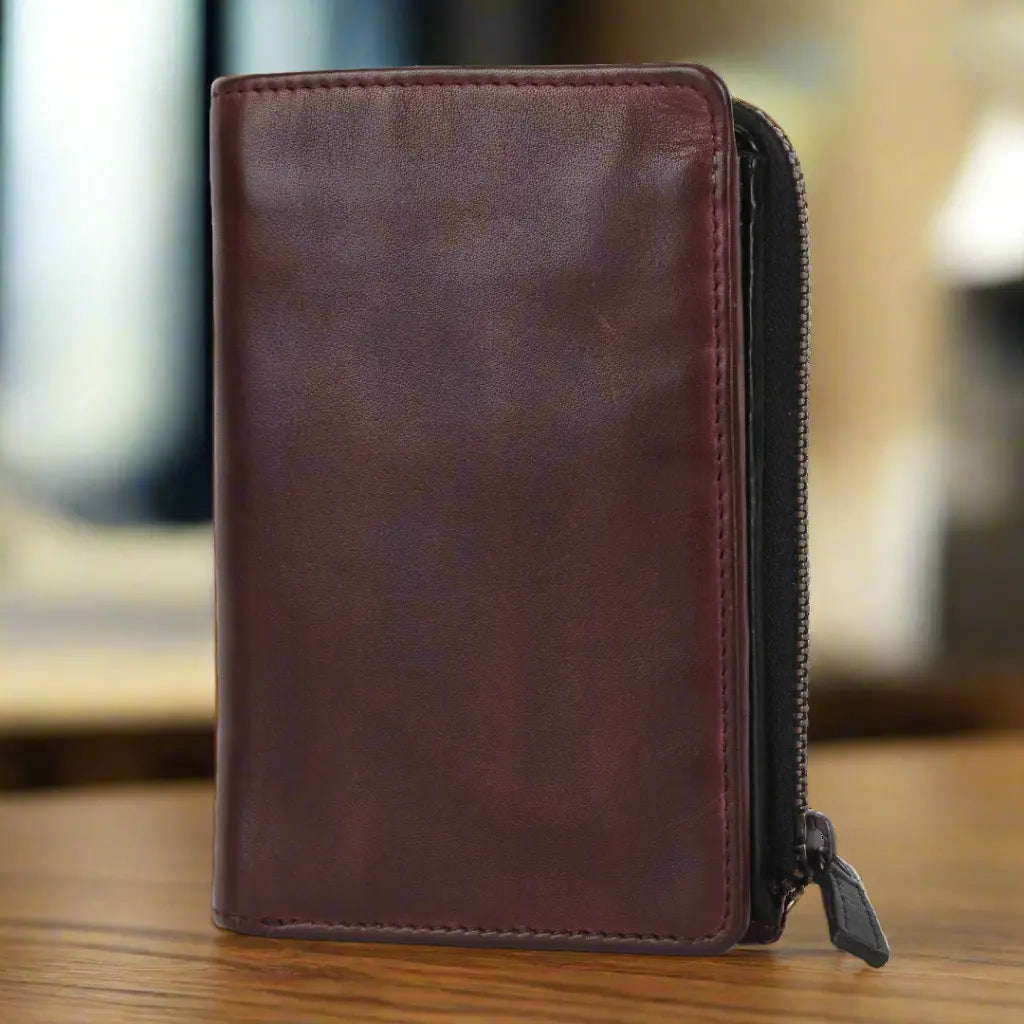 MET Women's Two Tone Zip Around Leather Wallet Women's Wallets Boutique of Leathers/Open Road
