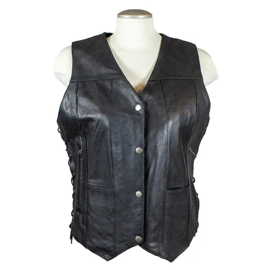 Open Road Women's Leather Gunslinger Vest Women's Vests Boutique of Leathers/Open Road