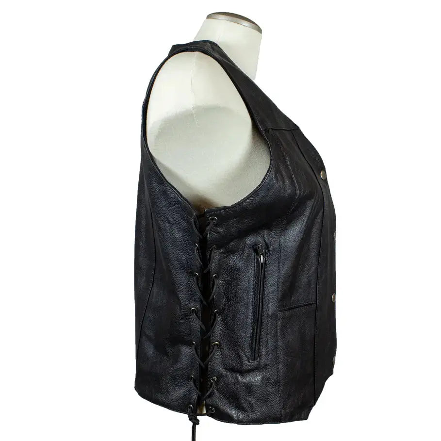 Open Road Women's Leather Gunslinger Vest Women's Vests Boutique of Leathers/Open Road