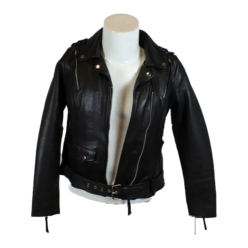 BOL Women's Leather Biker Jacket with Adjustable Belt Women's Motorcycle Jackets Boutique of Leathers/Open Road