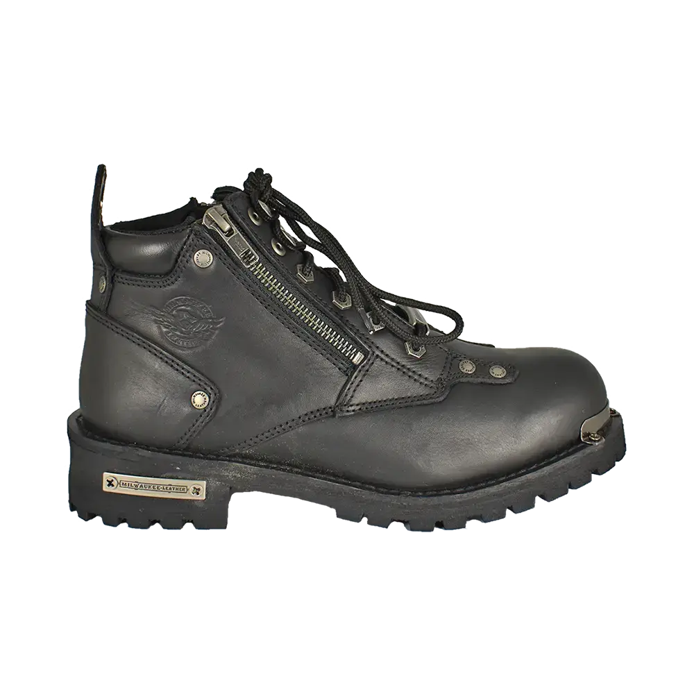 Milwaukee Leather Women's 6" Double Zip Motorcycle Boots - Boutique of Leathers/Open Road