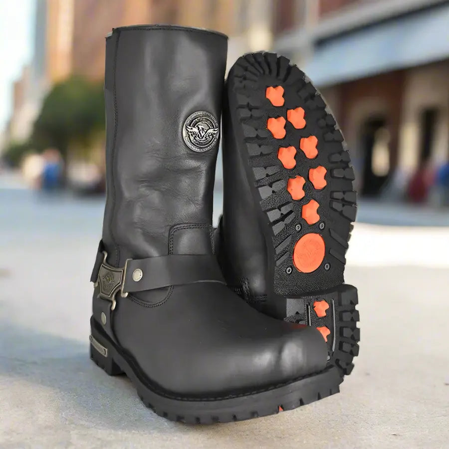 Milwaukee Leather Men's 11" Harness Motorcycle Boots - Boutique of Leathers/Open Road