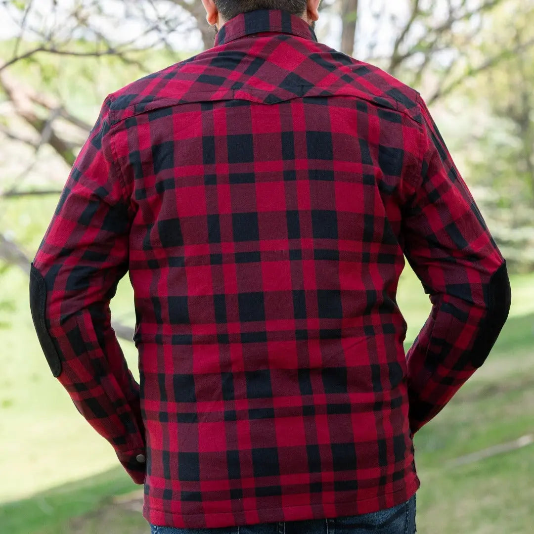 Men's Armored Flannel Biker Shirt with Extra Protection Men's Armoured Shirts Boutique of Leathers/Open Road