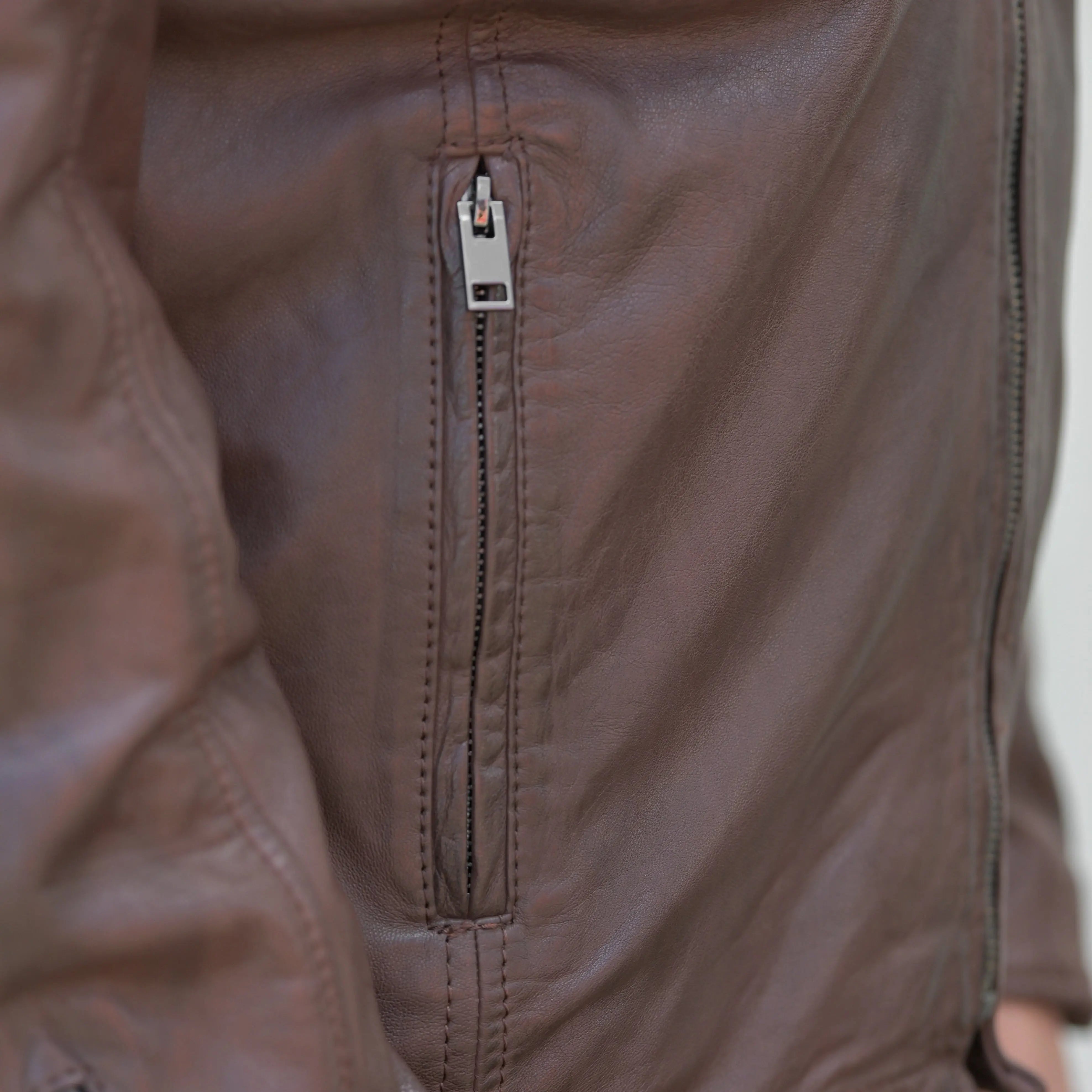 Men's Two Chest Flap Pockets Leather Jacket - Boutique of Leathers/Open Road