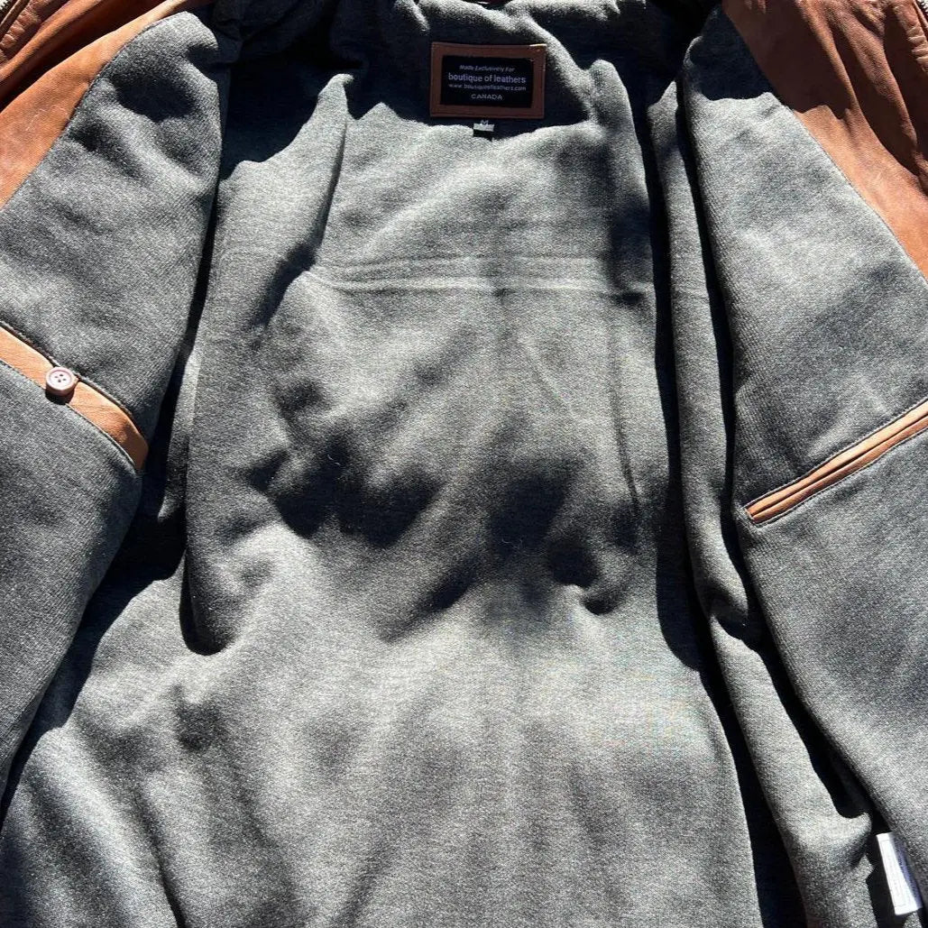 Men's Lamb Leather Four-Pocket Classic Jacket Men's Leather Jackets Boutique of Leathers/Open Road