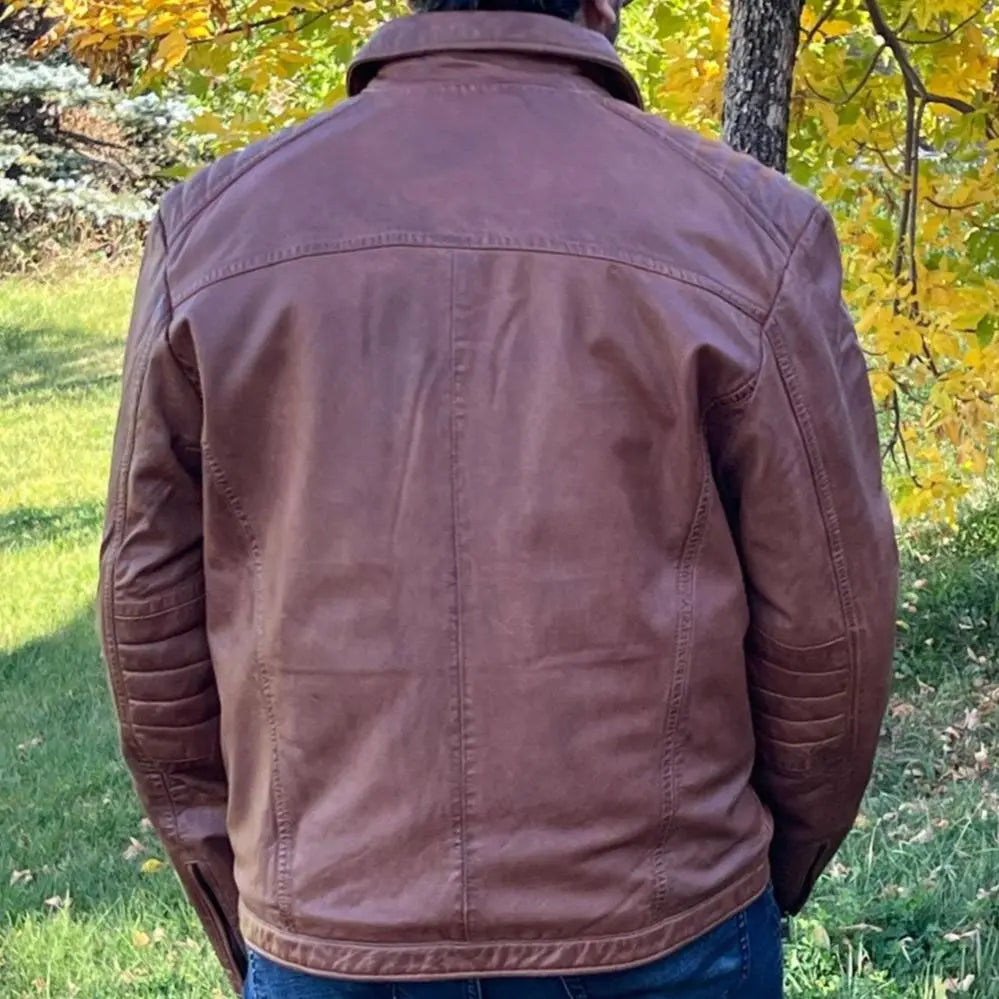 Men's Lamb Leather Four-Pocket Classic Jacket Men's Leather Jackets Boutique of Leathers/Open Road