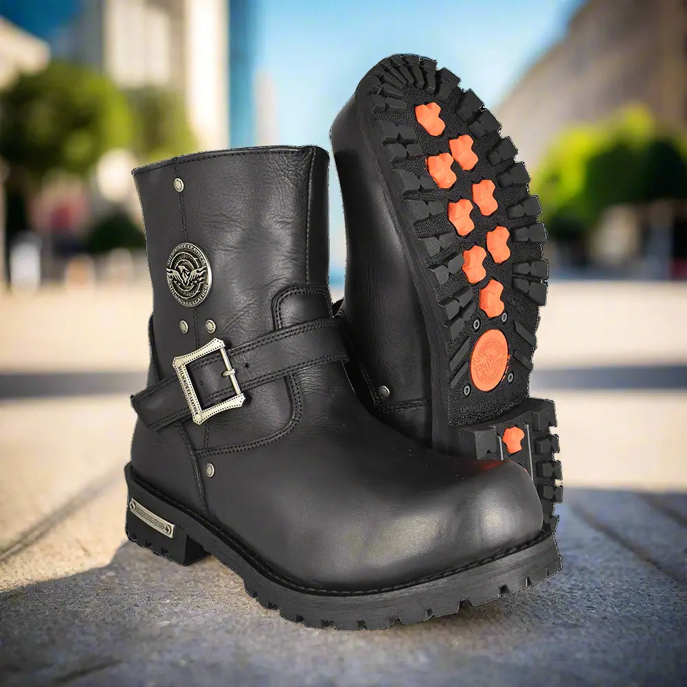Milwaukee Leather Men's 6" Side Zip Motorcycle Boots - Boutique of Leathers/Open Road